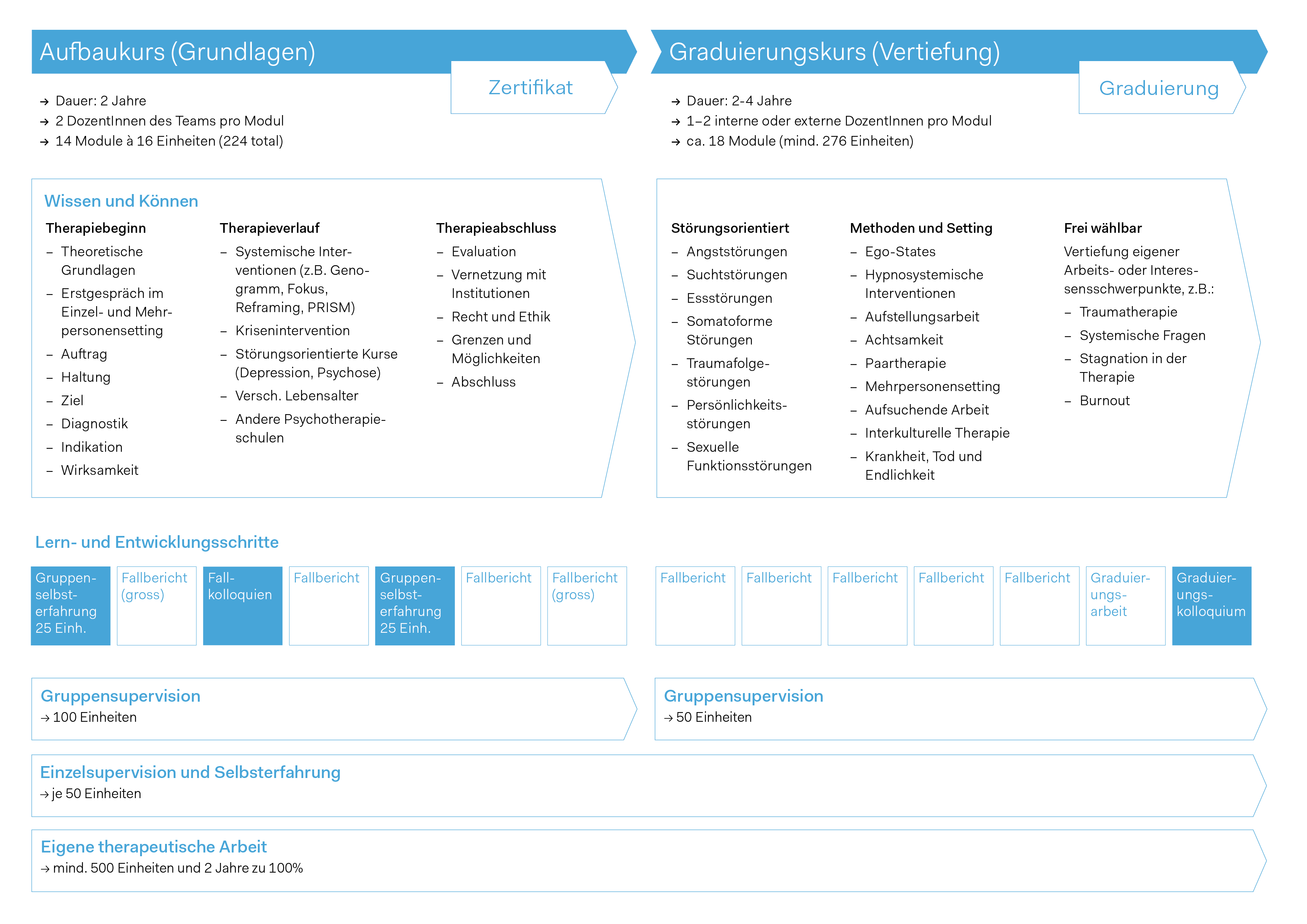 Weiterbildung in systemischer Psychotherapie, Weiterbildung in systemischer Psychotherapie